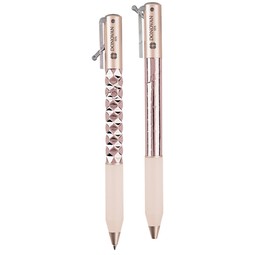 Rose Gold Promotional Custom Logo Accordion RABS Pen