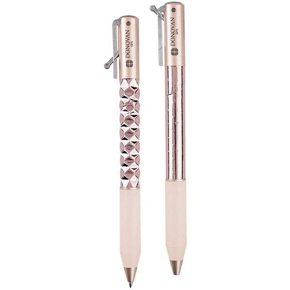 Rose gold Promotional Custom Logo Accordion RABS Pen