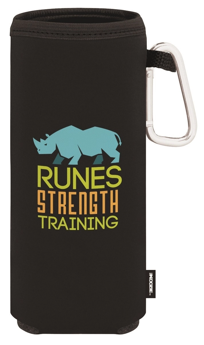 Koozie Collapsible Custom Bottle Cooler Sleeve with Carabiner ePromo