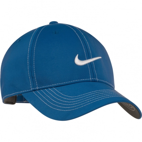 Varsity Royal Blue Nike Dri-FIT Swoosh Front Unstructured Custom Caps