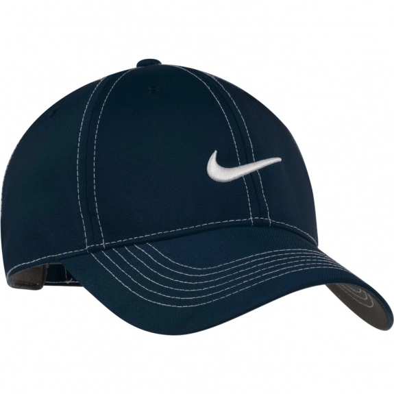 Midnight Navy Nike Dri-FIT Swoosh Front Unstructured Custom Caps