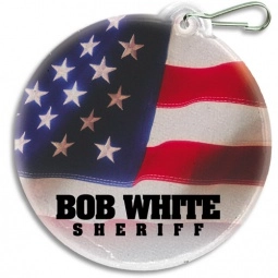 Red,White &y Blue American Flag Reflective Logo Zipper Pulls