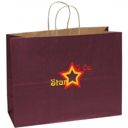 Full Color Matte Finish Promotional Shopping Bag - 16"w x 12"h x 6"d