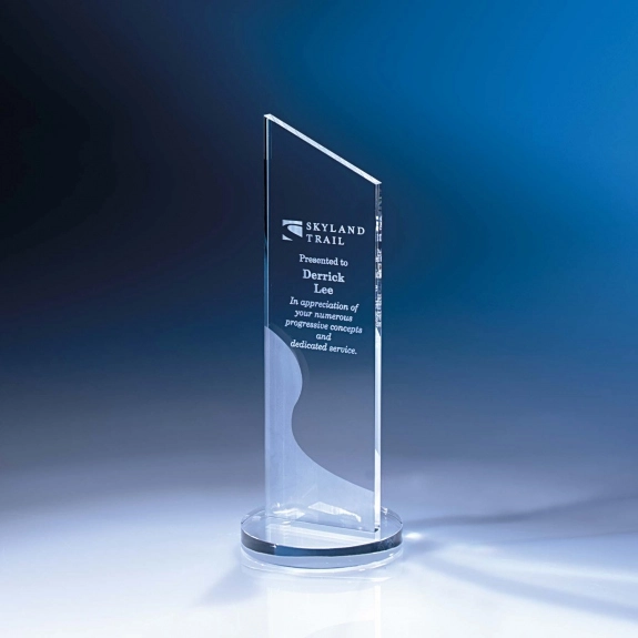 Clear Jaffa Frost Angular Customized Award