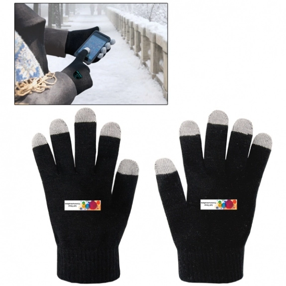 Black/Gray Touchscreen Winter Custom Gloves