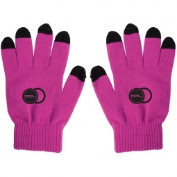 Hot Pink/Black Touchscreen Winter Custom Gloves