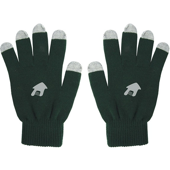 Forest Green Touchscreen Winter Custom Gloves