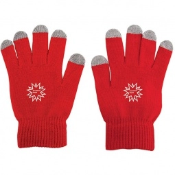 Red/Gray Touchscreen Winter Custom Gloves