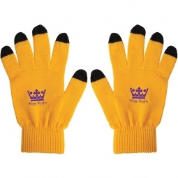 Yellow/ Black Touchscreen Winter Custom Gloves