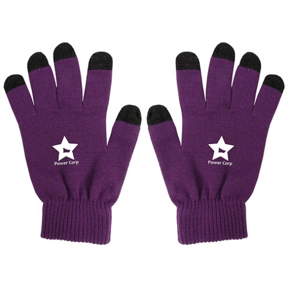 Purple/Black Touchscreen Winter Custom Gloves