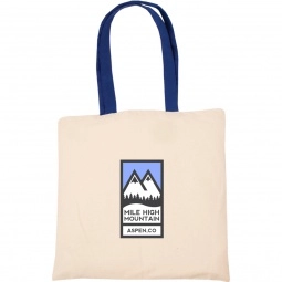 Full Color Economy Cotton Grocery Logo Tote Bag - 15"w x 16"h