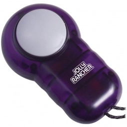 Translucent Purple Pocket Promotional Massager w/ Neck Cord