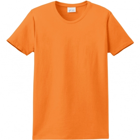 Orange Sherbert Port & Company Essential Logo T-Shirt - Women's - Light Col