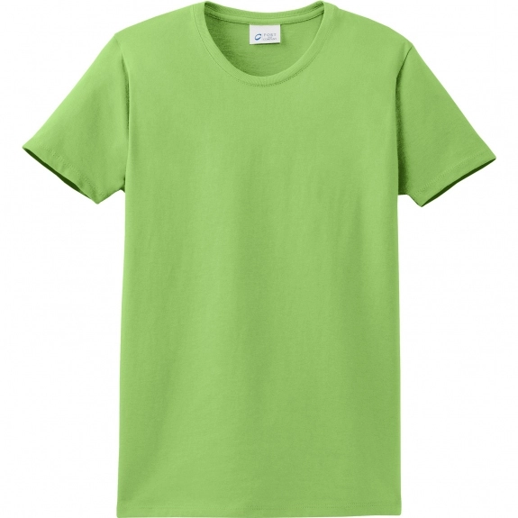 Lime Port & Company Essential Logo T-Shirt - Women's - Light Colors