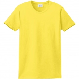 Yellow Port & Company Essential Logo T-Shirt - Women's - Light Colors