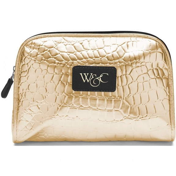 Gold Fashion Forward Custom Cosmetic Bag