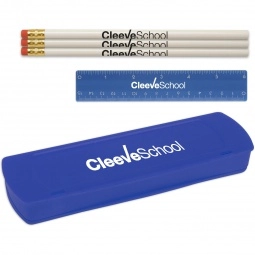 Blue School Kit Custom Pencil Case