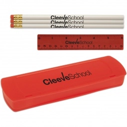 Red School Kit Custom Pencil Case