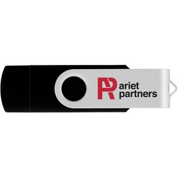 Black - 2-Tone USB 2.0 Customized Flash Drives w/ Type C - 16GB