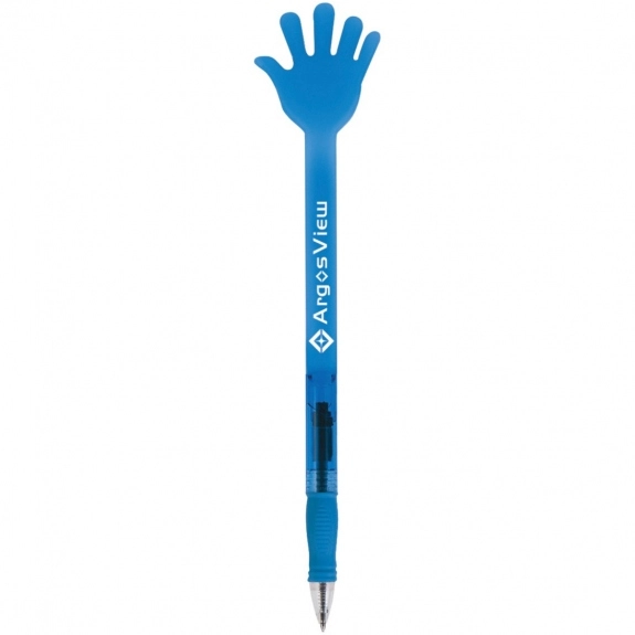 Translucent Blue Waving Hand Novelty Custom Pens 
