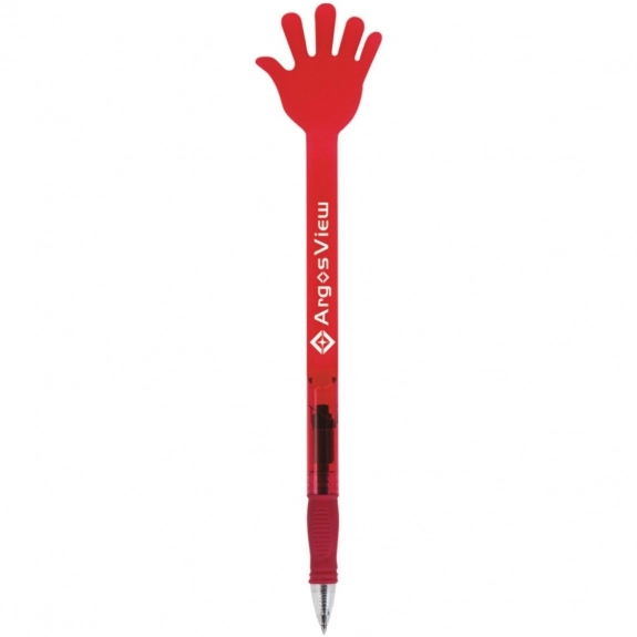Translucent Red Waving Hand Novelty Custom Pens 