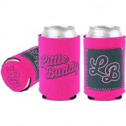Fluorescent Pink Little Buddy Custom Can Coolers w/ Pocket