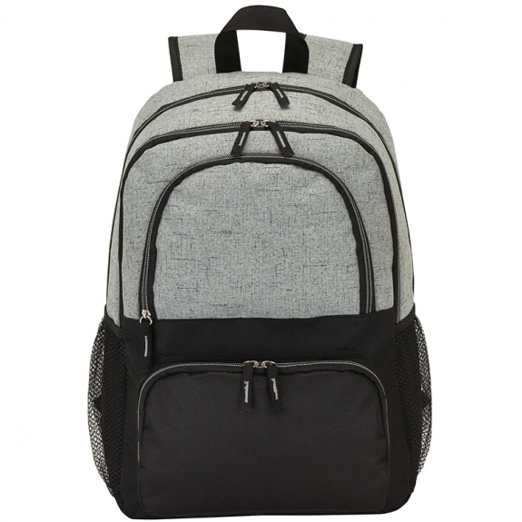 Grey - Two-Tone Promotional Laptop Backpack - 15"
