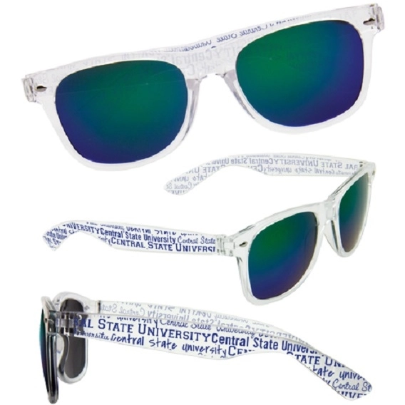Clear - Mirrored Lens Custom Sunglasses