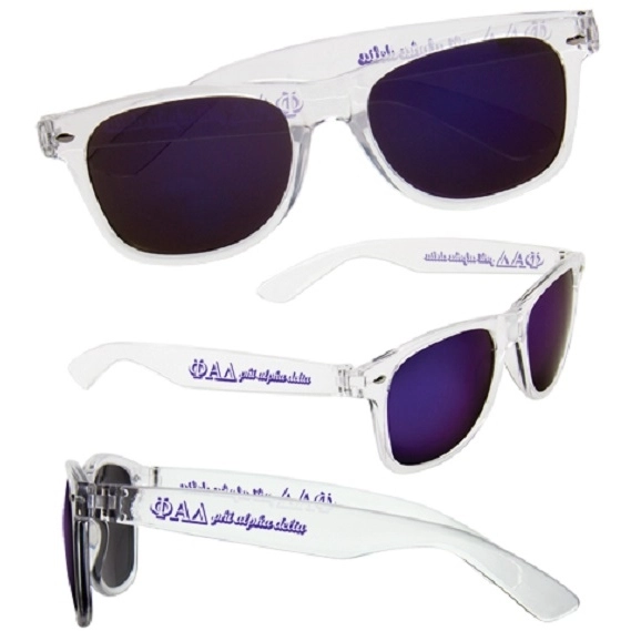 Purple/Blue - Mirrored Lens Custom Sunglasses