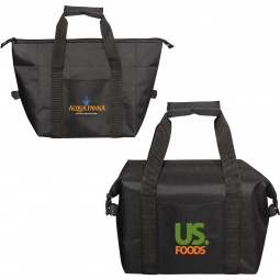 Black Collapsible Insulated Promotional Cooler Tote