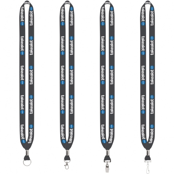 Full Color Crimped Dye Sublimated Custom Lanyards - .63"w