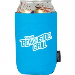 Light Blue - Koozie Glow in the Dark Promotional Can Cooler