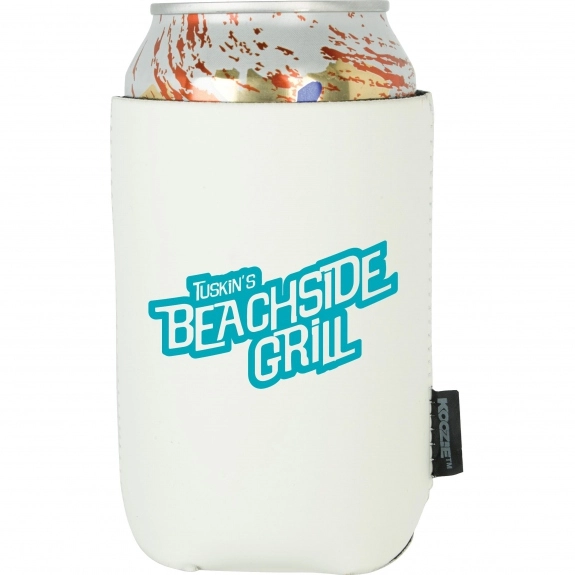 White - Koozie Glow in the Dark Promotional Can Cooler