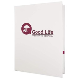 White - Glossy Custom Logo Paper Presentation Folder