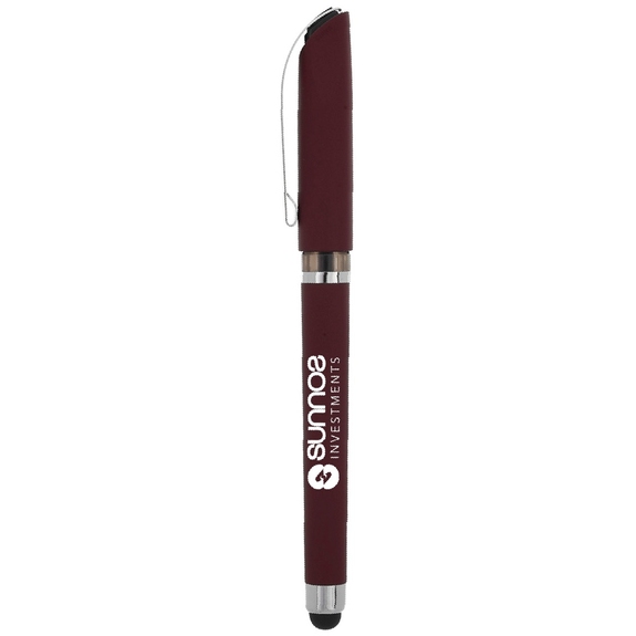 Maroon Avendale Velvet Touch Custom Stylus Gel Pen