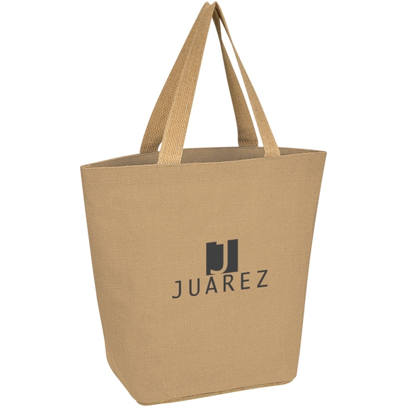 Marketplace Jute Custom Tote Bag - 16.25