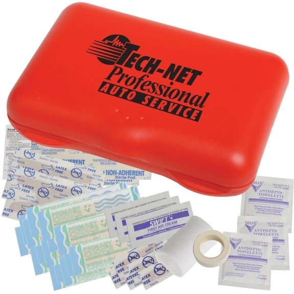 Solid Red Pro Care Promotional First Aid Kit 