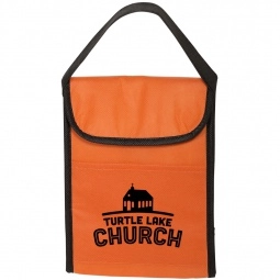 Orange Insulated White Non-Custom Lunch Bag 
