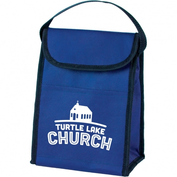 Reflex Blue Insulated Non-Woven Custom Lunch Bag 