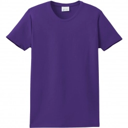 Purple Port & Company Essential Logo T-Shirt - Women's - Dark Colors
