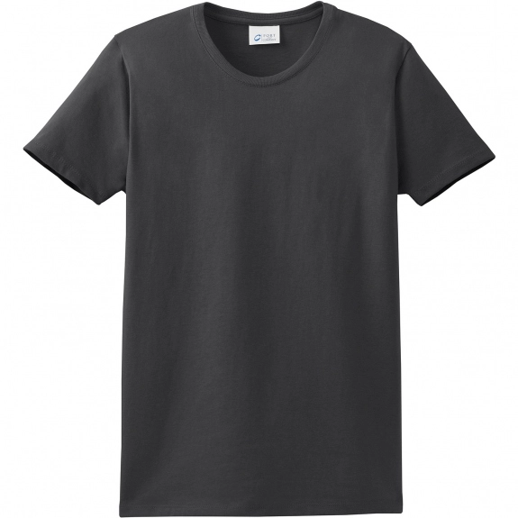 Charcoal Port & Company Essential Logo T-Shirt - Women's - Dark Colors