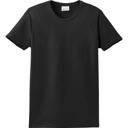 Jet Black Port & Company Essential Logo T-Shirt - Women's - Dark Colors