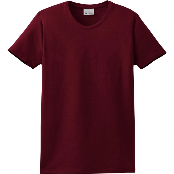 Athletic Maroon Port & Company Essential Logo T-Shirt - Women's - Dark Colo
