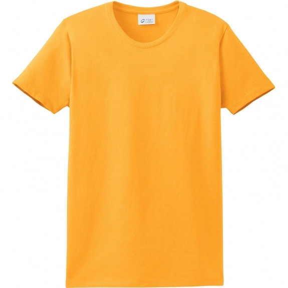 Gold Port & Company Essential Logo T-Shirt - Women's - Dark Colors