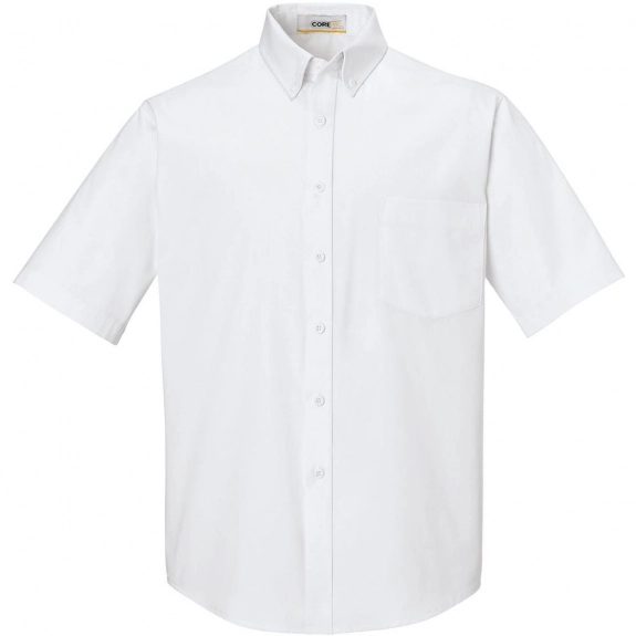 White Core365 Optimum Short Sleeve Custom Dress Shirt - Men's