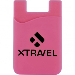 Pink Silicone Adhesive Custom Wallets for Cell Phones