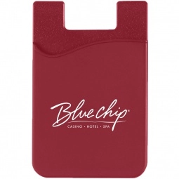 Burgundy Silicone Adhesive Custom Wallets for Cell Phones