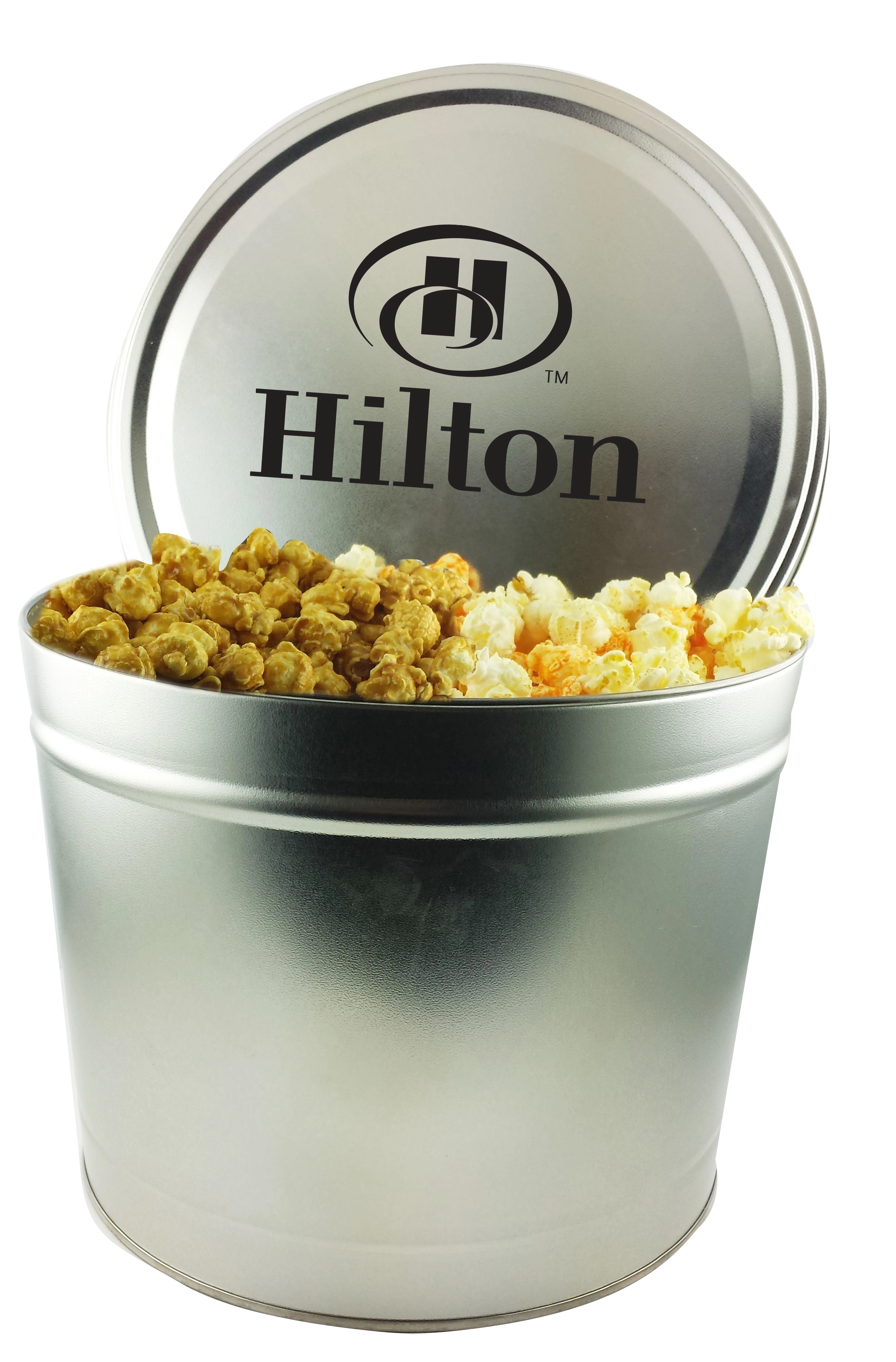 Promotional Popcorn in Custom Tin 2 Gallon Custom Popcorn ePromo