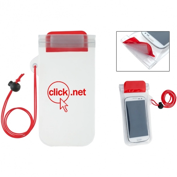 Waterproof Cell Phone Custom Pouches w/ Cord Custom Pouch