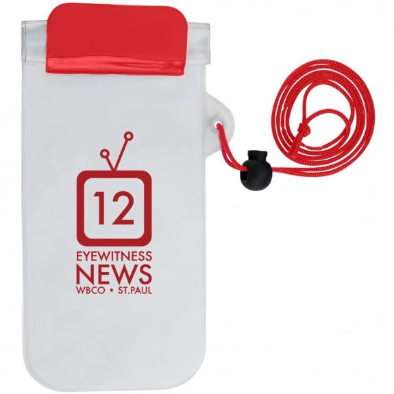 Waterproof Cell Phone Custom Pouches w/ Cord Custom Pouch